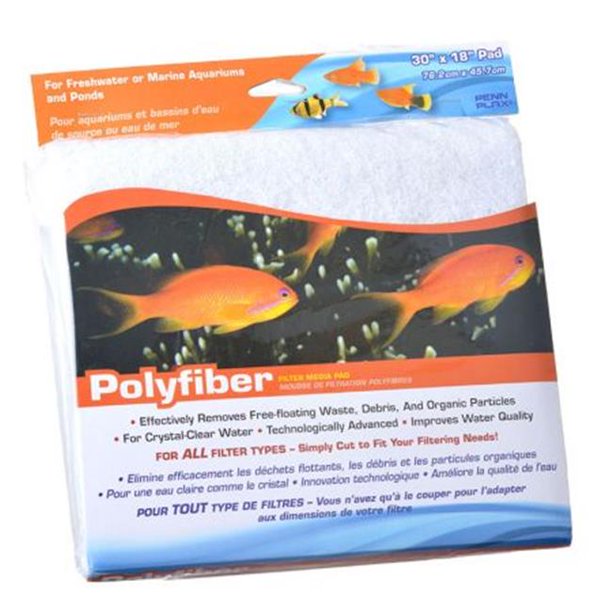 Penn Plax PP08228 30 x 18 Polyfiber Filter Media Pad