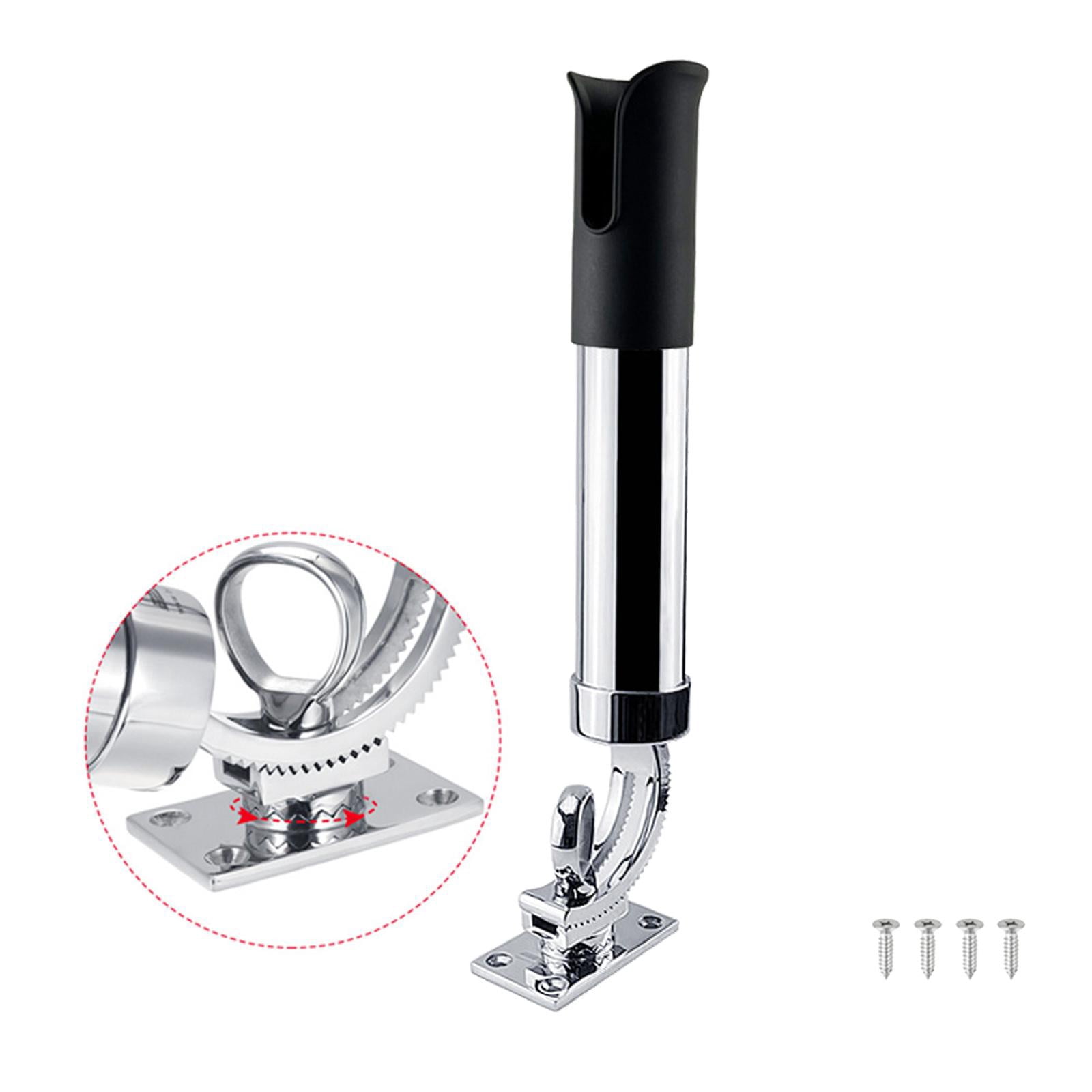 funtasica Fishing Rod Rack Holder, 316 Stainless Steel ,360 Degree, Adjustable ,Fit For Marine Boat Kayak Yacht Fishing Accessories - with with Black Cover