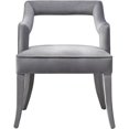 thumbnail image 3 of TOV Furniture 19.7" Transitional Velvet Upholstered Dining Chair in Gray, 3 of 7