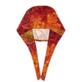 thumbnail image 3 of Kdxio Autumn Leaf Pattern Turban Hat for Women Men Comfortable Adjustable Cleaning Working Cap with Sweatband, 3 of 8