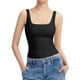 thumbnail image 1 of Camiseta sin mangas y cuello redondo para mujer - Top básico ajustado de punto acanalado - Ropa informal elástica de poliéster, 1 of 8