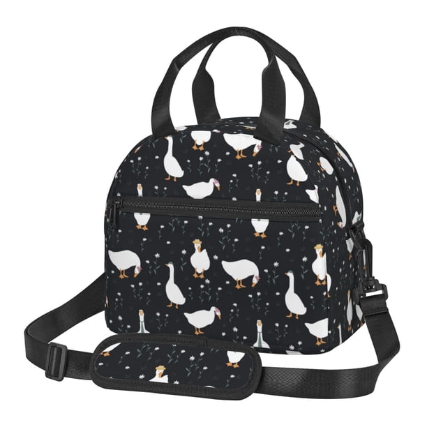 Easygdp Fashionable Goose Caja de Almuerzo para Mujeres y Hombres, Bolsa de Almuerzo Insulada, Bolsas Reutilizables Impermeables para Viajes, Trabajo y Picnics