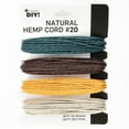 thumbnail image 2 of Cousin DIY Natural Hemp Cord 20 lb, Teal/Gold/Brown/Beige, 30 ft Each Color - 8 Packs, 2 of 7
