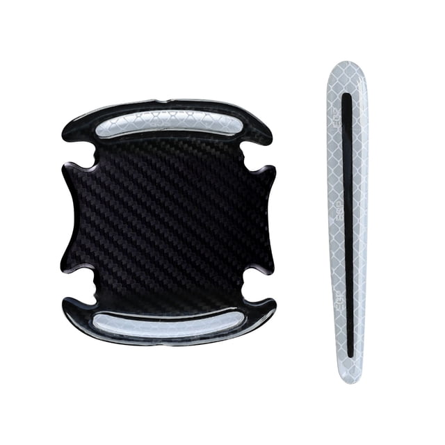 Rbaofujie Car Door Handle Protection Film Reflective Invisible Door Bowl Protection Sticker Carbon Fiber Door Handle Sticker Paint Scratch Sticker