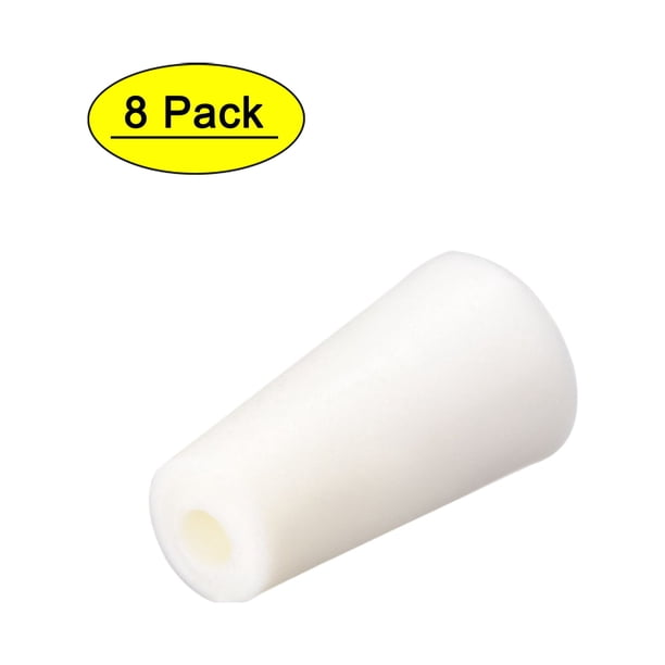 Tapones de silicona perforados beige de 12 mm-17 mm para frascos, 8 piezas