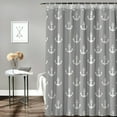 thumbnail image 2 of Orinice Nautical Anchor Shower Curtain for Bathroom, Grey White Beach Coastal Beachy Fabric Shower Curtains Set Decorative, Gray Ocean Men Boys Kids Restroom Decor Accessories Hooks Included 69x72, 2 of 7