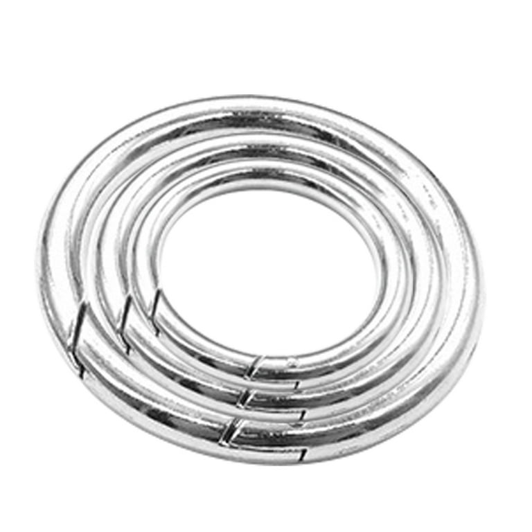 Wealrit 10 pcs Round Carabiner Gold Spring O Rings Keyring Buckle Metal O  Ring(Inner Diameter: 0.5)