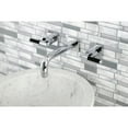 thumbnail image 2 of Kingston Brass KS6121CKL Kaiser Double-Handle Wall Mount Bathroom Faucet, Polished Chrome, 2 of 8