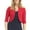 Red, variant on BYHONG Women's Summer Cardigan 3/4 Sleeve Cropped Cardigan Jacket Cardigan Bolero Coat for Women White S