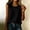 Black, variant on Dolkfu Crew Neck Summer Tops for Women Solid Color Green Sleeveless Tops French Chic Solid Blouses & Tops Women'S Clothing