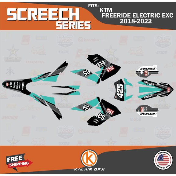 Kalair GFX Graphics Kit for KTM FREERIDE ELECTRIC EXC (2018-2023) Screech Series