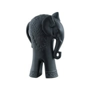 Exquisite Black Ceramic Indian Elephant Figure 9.25 inch High