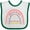 White and Green, variant on Inktastic Handpicked for Earth by My Great Grandpa in Heaven Rainbow Boys or Girls Baby Bib