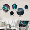 thumbnail image 4 of Designart "Aurora Borealis Beautiful Dancing Waves Of Light III" Landscape Mountains Metal Wall Art Set of 5 Piece, 4 of 5