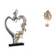 thumbnail image 1 of Escultura De Abrazo Romántico, Figura Artística De Pareja Con Hojas, Estatua Creativa De Metal, Adorno Abstracto Para Dormitorio, Boda, Estantería, Armario, Decoración Del Hogar, 1 of 8