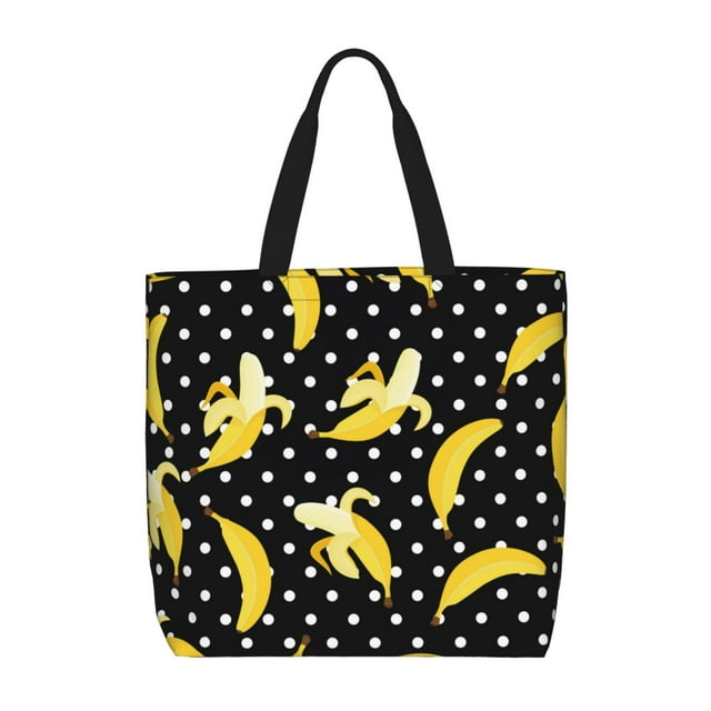 Balery Banana Bolsa de Mano para Mujeres con Cremallera, Bolsa de Gimnasio con Compartimentos, Bolsa para Laptop, Bolsa para Trabajo
