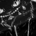 thumbnail image 5 of Manfei Spooky Cat Moon Kitchen Curtains, Vintage Gem Leaf Black Out Curtains Pack of 2 (42x63 Each), Monochrome Black, 5 of 6