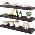 thumbnail image 3 of Ballucci 24" Floating Shelves for Wall, 3-Pack with Invisible Brackets, 6" Deep, Black, 3 of 7