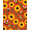Orange, Pattern 4, variant on ODIKA 2'x3' Machine Washable Non-Slip Area Rug, Cheerful Bee Parade Surrounded by Floral Hive Doodles High Traffic Rug, Orange, 722970