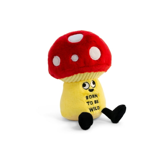 Born to be Wild Mushroom Meme, Plushie - Funny Pun White Elephant Meme,Gift, Kids, Teens, Adults