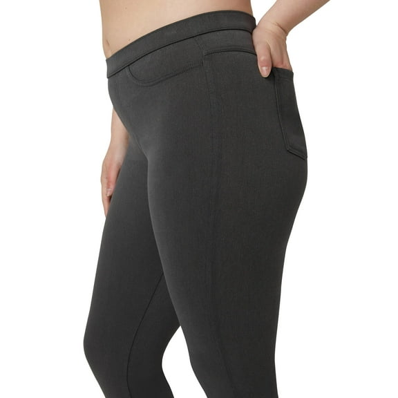 No nonsense Women's Classic Indigo Denim Legging, Grey Denim, XX-Large