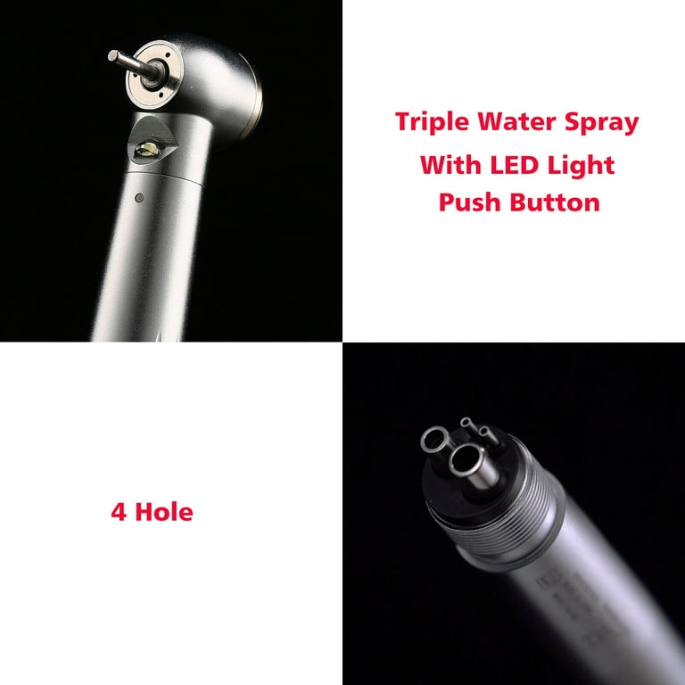 Dental Fiber Optic LED E-generator high speed handpiece Turbine 2 Holes/4 Holes