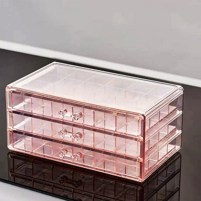 Jewelry Storage Box, Multi-Layer Organizer for Rings, Necklaces & Bracelets, Transparent Large Capacity Home Storage Drawer, Durable Design for Easy Access & Protection