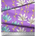 thumbnail image 2 of Soimoi Poly Georgette Fabric Leaves & Wild Flower Decor Fabric Printed Yard 42 Inch Wide, 2 of 3