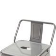 thumbnail image 5 of BELLEZE Set of 4, 30Inch Seat Height Metal Dining Chairs Bar Stool With Low Backrest, Counter Height Stool, Gunmetal, 5 of 7