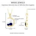 thumbnail image 5 of Rosec Jewels 1 CT Blue Sapphire and Diamond Cat Moon Necklace, 18K Yellow Gold, 5 of 8