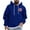Blue, variant on Men's Loose Fitting Hoodies Long Sleeve Drawstring Graphic Print Hoodie Pullover Sweatshirt Outdoor Sports Loungewear Tops Blue XXL