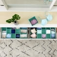 thumbnail image 6 of Household Essentials 2-Pack of Drawer Organizers, Sturdy Chipboard Wrapped In Soft Polyester Fabric, Stylish and Functional Storage Solution, 3” H x 6” W x 6” D, Seafoam Green, 6 of 9