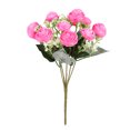 thumbnail image 1 of Brotes de flores de rosas artificiales Ceremonia de banquete de boda Tela de seda Ramo de flores falsas Decoración floral para el hogar, Rosa roja Yuarrent HA6645-04B, 1 of 6