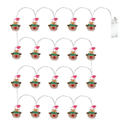 

Yrtoes Bedroom Lights Fairy Lights Battery Operated Snowman Santa Claus Christmas Tree Holiday LED Lights Flashing Light String