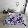 thumbnail image 2 of YFYANG Lightweight Warm Flannel Blanket, Purple Leaf Texture Throw Blanket for Bed, Sofa, Travel, Camping, 40"x30", 2 of 7