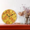 thumbnail image 5 of Yellow and Orange Fish Scales Round Wall Clock Silent Analog Battery Operated Gold Pointer Home Decor 9.84" Diameter, 5 of 11