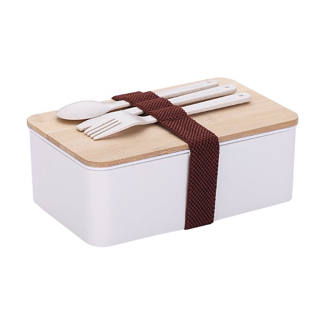 ¡Liquidación! Caja de regalo Lssam, contenedores de almacenamiento con tapa, caja bento de madera para microondas, lonchera de doble capa, caja bento portátil.