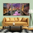 thumbnail image 3 of IDEA4WALL 3 Piece Framed Canvas Wall Art for Living Room, Bedroom Italy City Landscape Canvas Prints for Modern Home Decoration Ready to Hang, 3 of 4