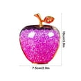 thumbnail image 3 of Crystal Apple Christmas Ornament Gift - Handcrafted Glass Decor Eve Present for Couples Romantic Keepsake Holiday Table Accent(Purple), 3 of 6