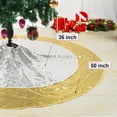 thumbnail image 6 of Small Christmas Tree Skirt, Sparkle Sequin Tree Mat for Xmas Party Decor, 6 of 8