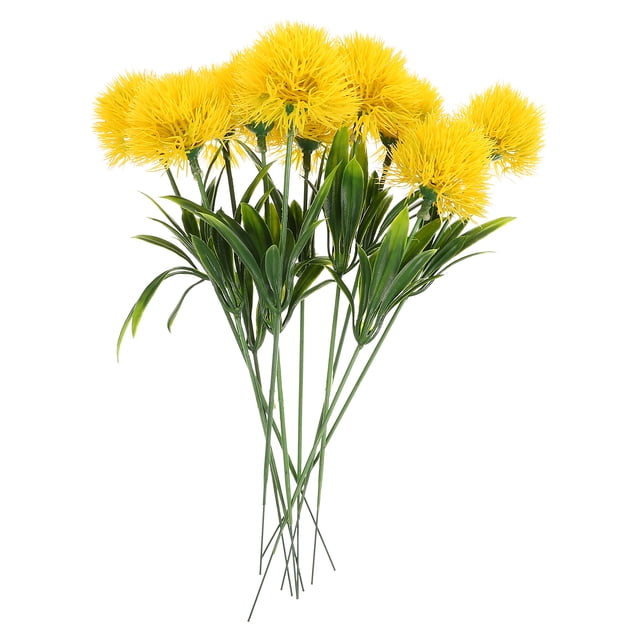 10 piezas de decoración de diente de león artificial realista, flores de diente de león falsas
