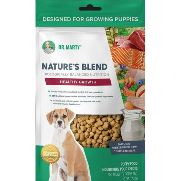 Dr. Marty Nature's Blend for Puppies Freeze Dried Raw Dog Food 16-oz