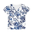 thumbnail image 6 of cocolona Womens Summer Boho Tops V Neck Short Sleeve T-shirt Fashion Casual Loose Tees Dressy Tunic Blouses, 6 of 7