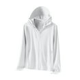 thumbnail image 5 of YUGYXL Women's Sun Protection Hoodie Jacket Lightweight Long Sleeve Zip Up Hooded Coat Breathable Hiking Outdoor Shirts White XXXXL, 5 of 8