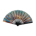 thumbnail image 2 of Abanico de baile plegable, elegante adorno, compacto, accesorios para fotos. Azul colorido, 2 of 9