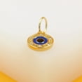 thumbnail image 2 of 18K Gold Filled Dark Blue Evil Eye Enamel Charm Pendant, 2 of 2