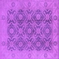 thumbnail image 1 of Ahgly Company Indoor Square Oriental Purple Traditional Area Rugs, 6' Square, 1 of 4
