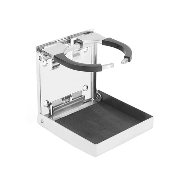 Soporte de taza de coches Botella de agua de bebida plegable de acero inoxidable Estante de almacenamiento ajustable con tornillos FUTICOS AUTOMÁTICOS Pieza para camión de barcos Inevent VI001878-00