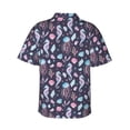 thumbnail image 3 of Picia Watercolor Marine Animals Gentle Cotton Regular Fit Short Sleeve Casual Hawaiian Shirt for Men-X-Large, 3 of 9