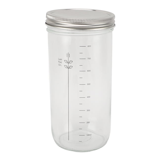 Sourdough Bread Starter Kit, Sourdough Bread Making Supplies Versatile Glass 1000ml Reusable With Band For Kitchen